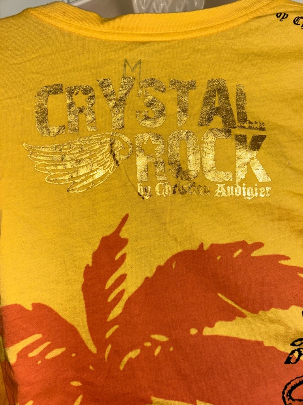 NWT Christian Audgier Crystal Rock Jamaica Peace Graphic Peace Sign Sz M - Picture 6 of 9